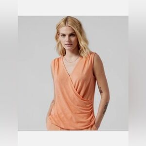 Athleta Women’s Breezy Wrap Tank Top In Orange Size Small
